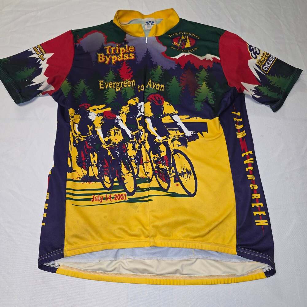 Vintage Voler Triple Bypass Evergreen to Avon July 14 2001 Cycling Jersey